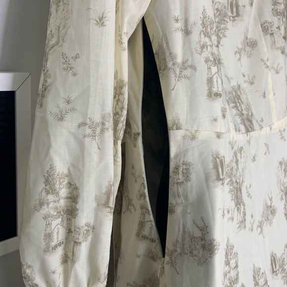 *SOLD* Simple Retro Cottage Core Lyric Printed Stand Collar Midi Dress Size Smal - Picture 16 of 16